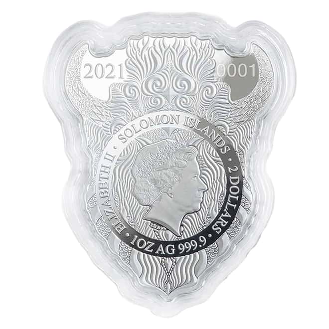 2021 Solomon Islands 1 oz Bison - Spirit Animals Colorized Silver Coin .9999 Fine (w/Box & COA)