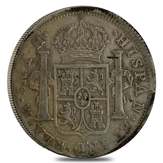 Mexico Spanish Colony 8 Reales Charles IV Silver Coin ASW .7797 oz Circ (1791 - 1808, Random Year)