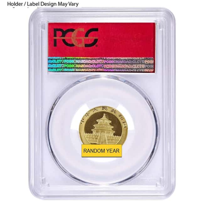 8 Gram Chinese Gold Panda NGC / PCGS MS 70 (Random Year)