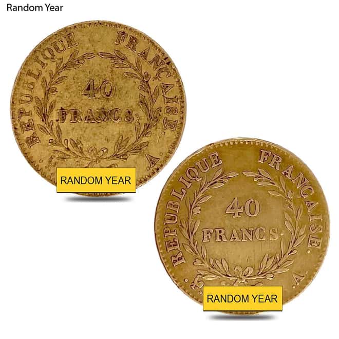 1802-1803 France 40 Francs Napoleon I Gold Coin Avg Circ