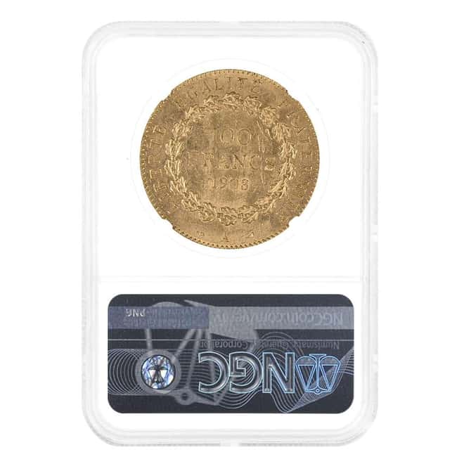 1903-A France 100 Francs Lucky Angel Gold Coin NGC MS 61