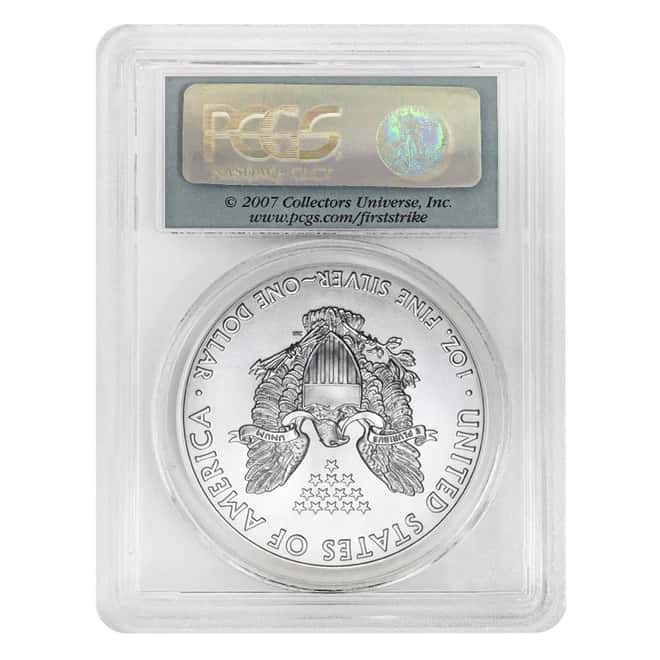 2007 1 oz Silver American Eagle $1 Coin PCGS MS 69 First Strike