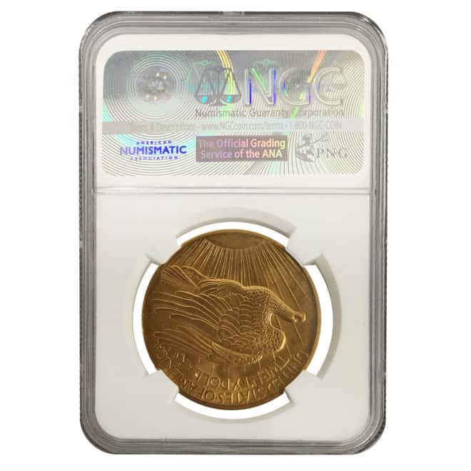 1907 $20 Gold Saint Gaudens Double Eagle Coin NGC UNC Details