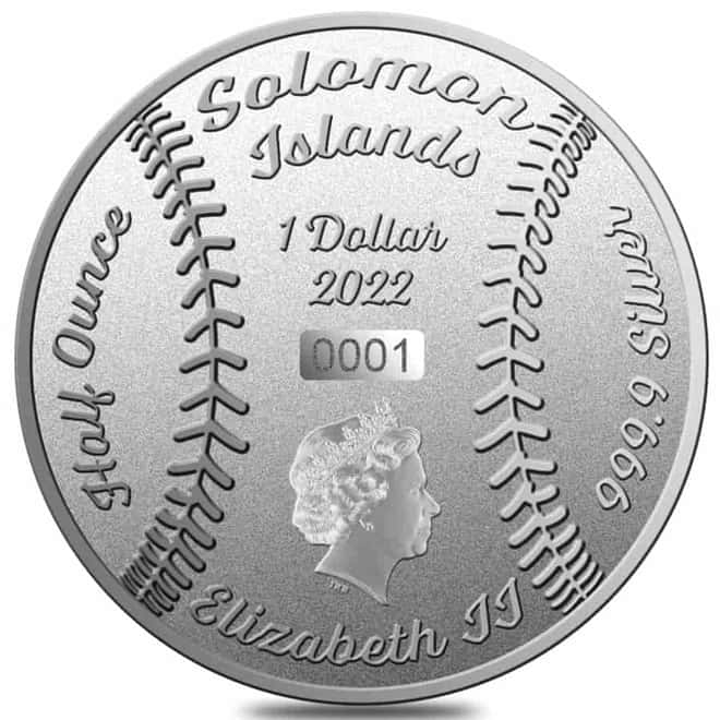 2022 Solomon Islands 1 oz Silver Baseball 2-Coin Set - Heritage Sports .9999 Fine (w/Box & COA)