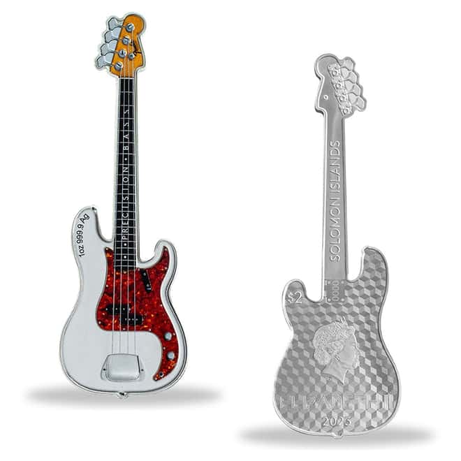2023 SI 2 x 1 oz Silver Fender Precision Bass & Bassman Amp 2-Coin Set