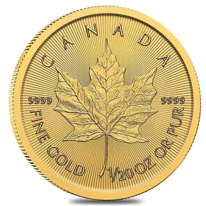 2024 1/20 oz Canadian Gold Maple Leaf $1 Coin BU (Sealed)
