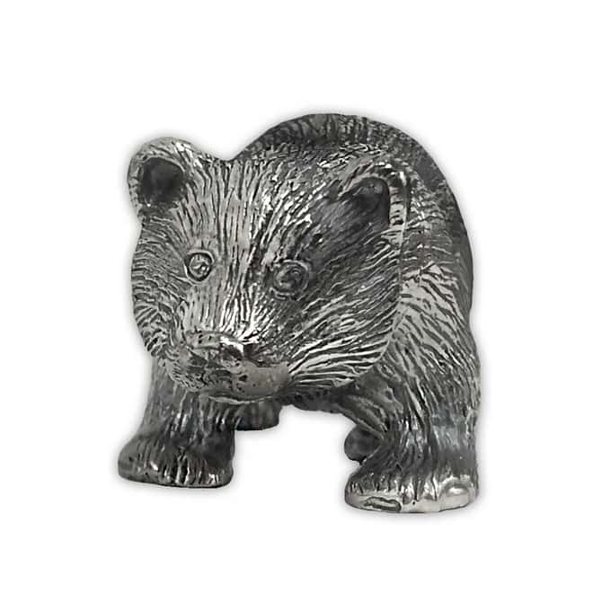 3 oz Baby Panda Cub Cast Silver Bullion Exchanges .925 Silver Sterling (Antiqued)