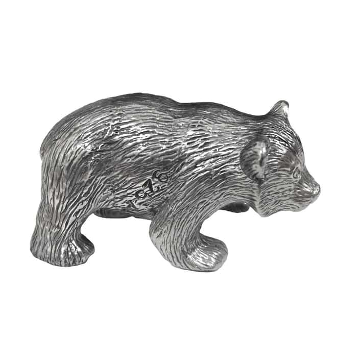 3 oz Baby Panda Cub Cast Silver Bullion Exchanges .925 Silver Sterling (Antiqued)