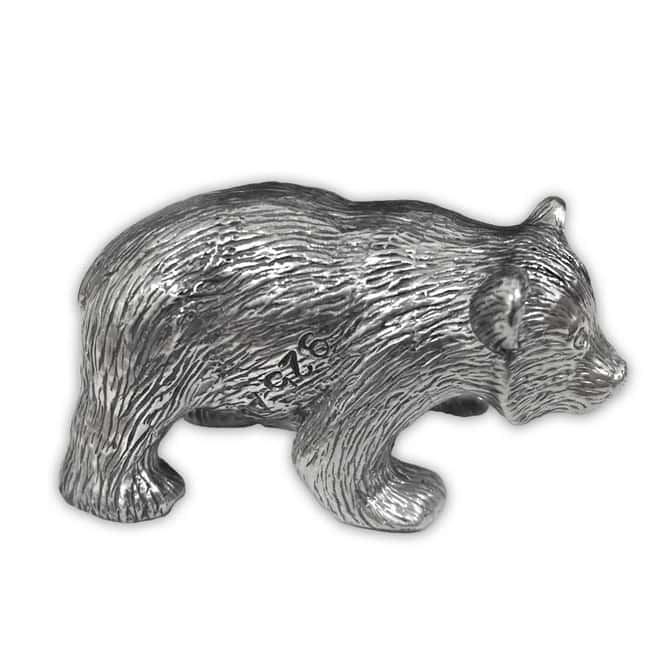 3 oz Baby Panda Cub Cast Silver Bullion Exchanges .925 Silver Sterling (Antiqued)