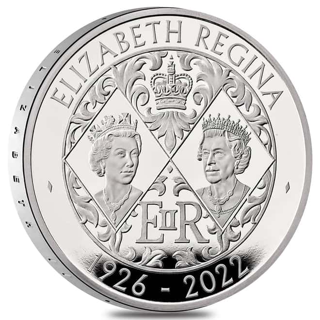 2022 Great Britain 56.56 gram Queen Elizabeth II Piedfort Proof Silver Coin .925 Fine (w/Box & COA)