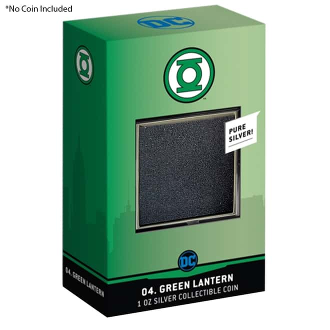 NO COIN - 2020 1 oz Colorized Silver DC Comics - Green Lantern - Niue Chibi Coin Collection (OEM Box & COA)