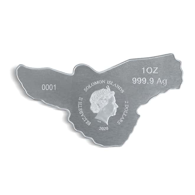 2020 1 oz Silver Red-Tailed Hawk Solomon Islands $2 Coin .9999 Fine (w/Box & COA)