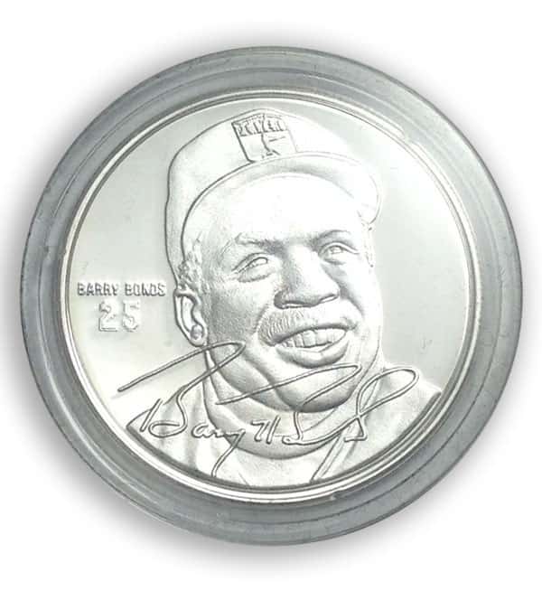 Barry Bonds 1 oz .999 Fine Silver Limited Edition Commemorative Medallion W/ Box and COA