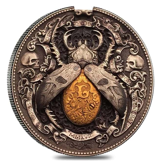 Roman Booteen's Gold Bug Replica w/ Morgan Dollar