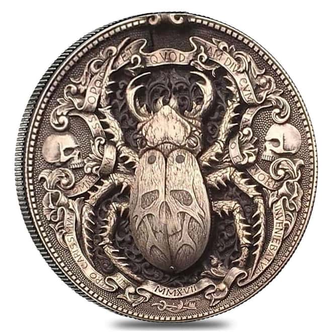 Roman Booteen's Gold Bug Replica w/ Morgan Dollar