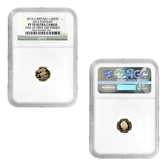 2015 2.0599 oz British Proof Gold Sovereign 5th Portrait 5-Coin Set NGC PF 70 UCAM