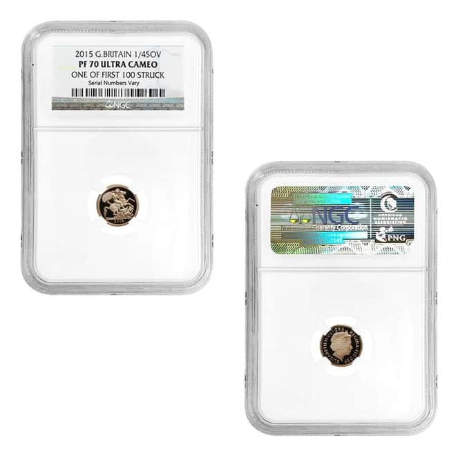 2015 2.0599 oz British Proof Gold Sovereign 5-Coin Set NGC PF 70 UCAM