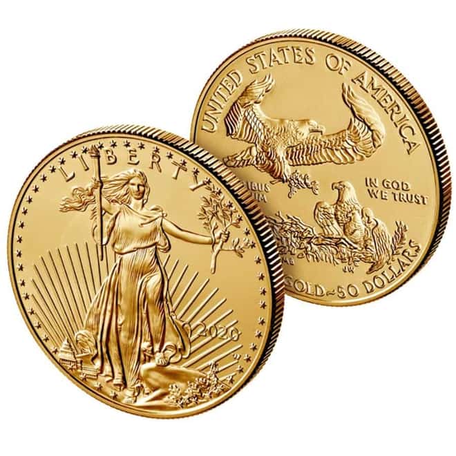 2020-W 1 oz $50 Burnished Gold American Eagle (w/Box & COA)