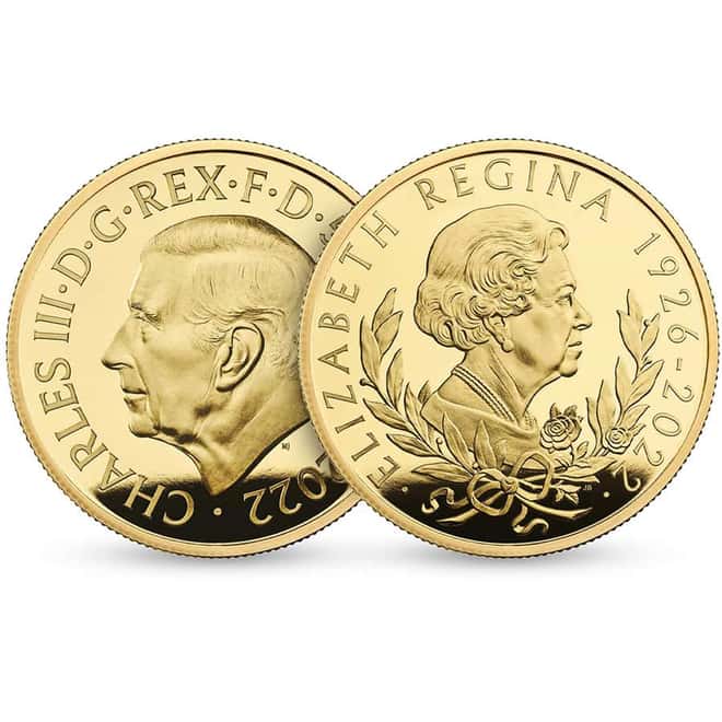 2022 Great Britain 1/4 oz Queen Elizabeth II Proof Gold Coin .9999 Fine (w/Box & COA)