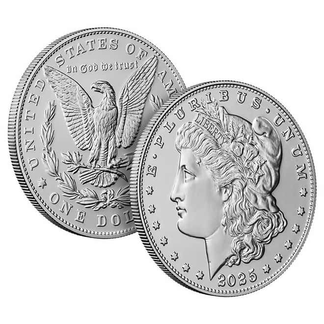 2025 Morgan and Peace Silver Dollar 2-Coin Set PCGS MS 70 FS