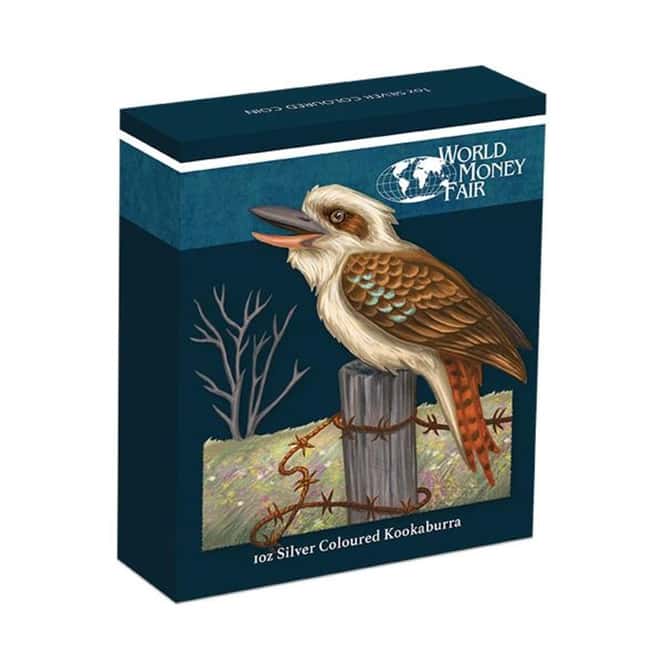 2016 1 oz Colorized Silver Australian Kookaburra Perth Mint WMF Special (w/Box & COA)