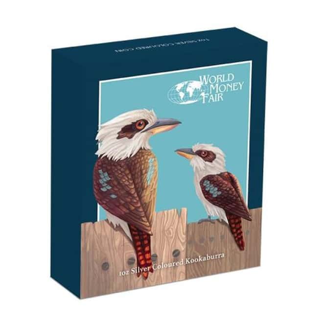 2017 1 oz Colorized Silver Australian Kookaburra Perth Mint WMF Special (w/Box & COA)