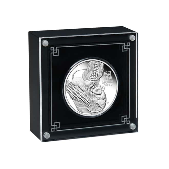 2020 1 oz Proof Silver Lunar Year of The Mouse / Rat Australian Perth Mint (w/Box & COA) 