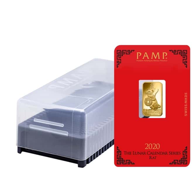 5 gram PAMP Suisse Year of the Rat Gold Bar (In Assay) 