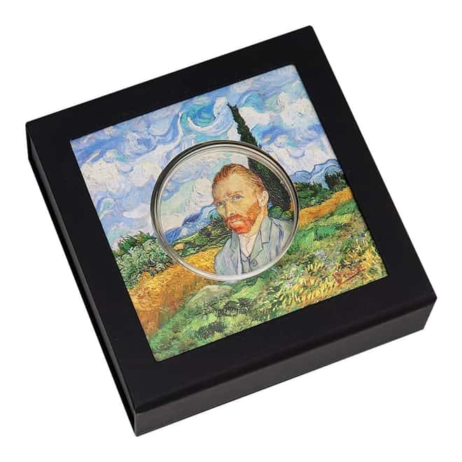 2022 Cook Islands 2 oz Proof Silver Masters of Art - Vincent van Gogh Coin .999 Fine (w/Box & COA)