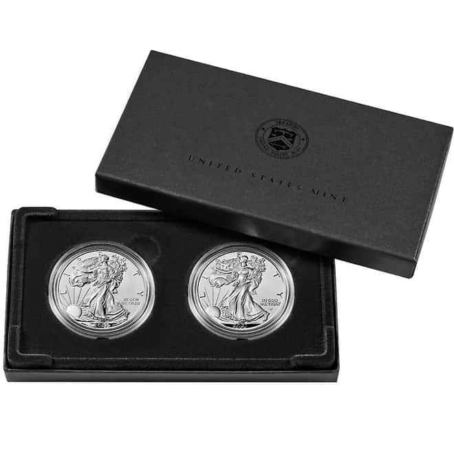 2021 W/S 1 oz Reverse Proof Silver American Eagle 2-Coin Set Designer Edition (w/Box & COA)
