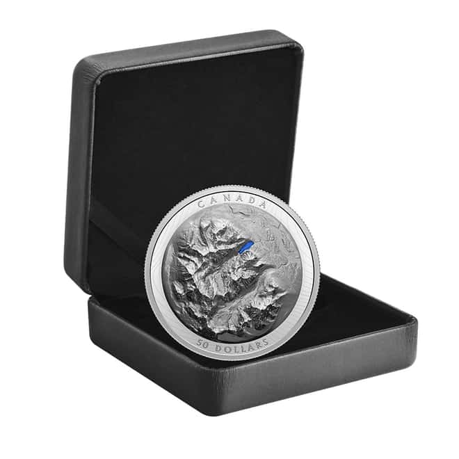2021 Canada 82.3 gram Silver Lake Louise High Relief Coin .9999 Fine (w/Box & COA)
