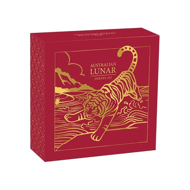 2022 1 oz Proof Gold Lunar Year of The Tiger Australian Perth Mint (w/Box & COA)