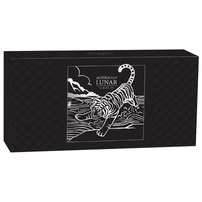 2022 3 oz Silver Lunar Year of The Tiger 3-Coin Set Australian Perth Mint (w/Box & COA)
