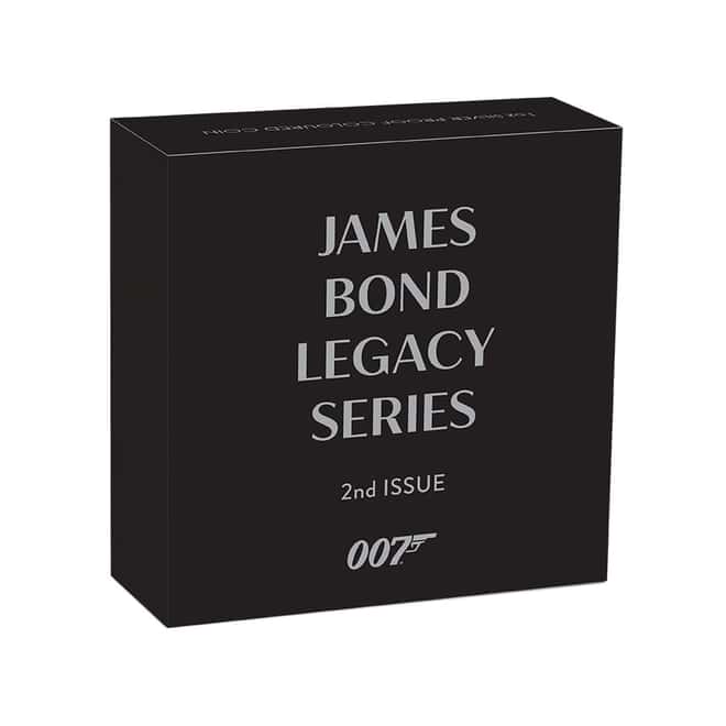 2022 1 oz Tuvalu James Bond Legacy Series Proof Colorized Silver Coin .9999 Fine (w/Box & COA)