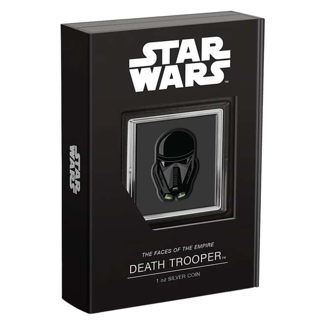 2022 Niue 1 oz Silver Death Trooper Shaped Coin - Star Wars Faces of the Empire .999 Fine (w/Box & COA)