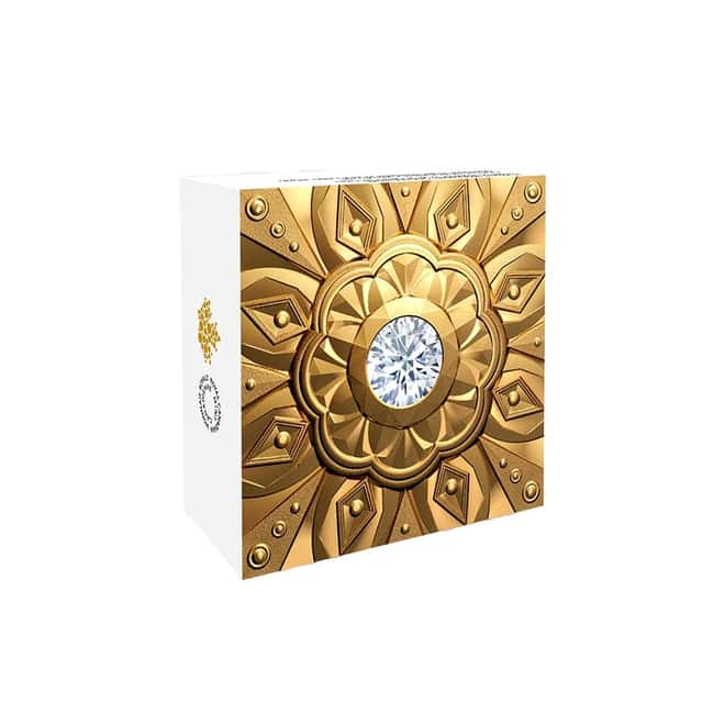 2020 Canada 1 oz Proof Gold Forevermark Black Label Round Diamond Coin .99999 Fine (w/Box & COA)