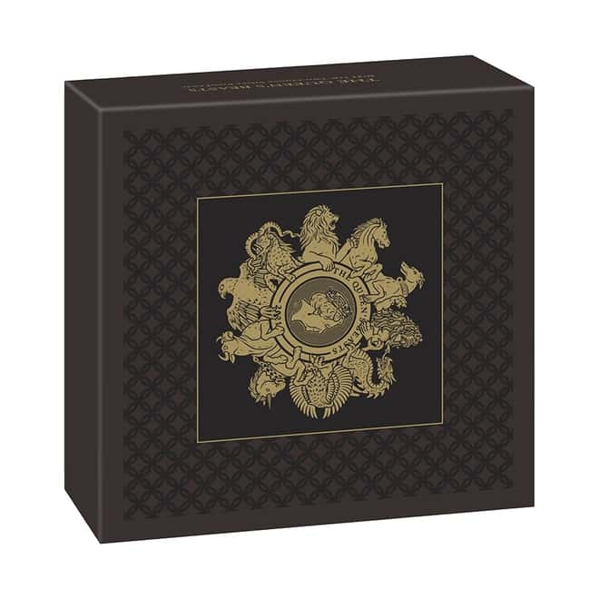 2021 Great Britain 2 oz Proof Silver Queen's Beasts Completer Coin .999 Fine (w/Box & COA)