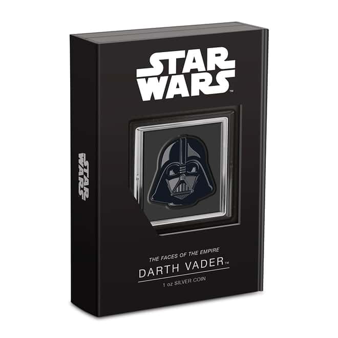 2021 Niue 1 oz Silver Darth Vader Star Wars - Faces of the Empire Shaped Coin .999 Fine (w/Box & COA)