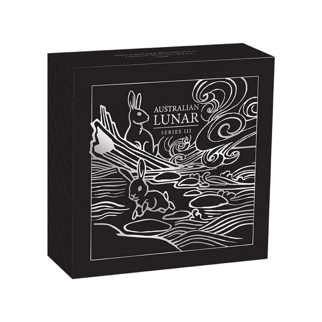 2023 1/2 oz Proof Silver Lunar Year of The Rabbit Australian Perth Mint (w/Box & COA)