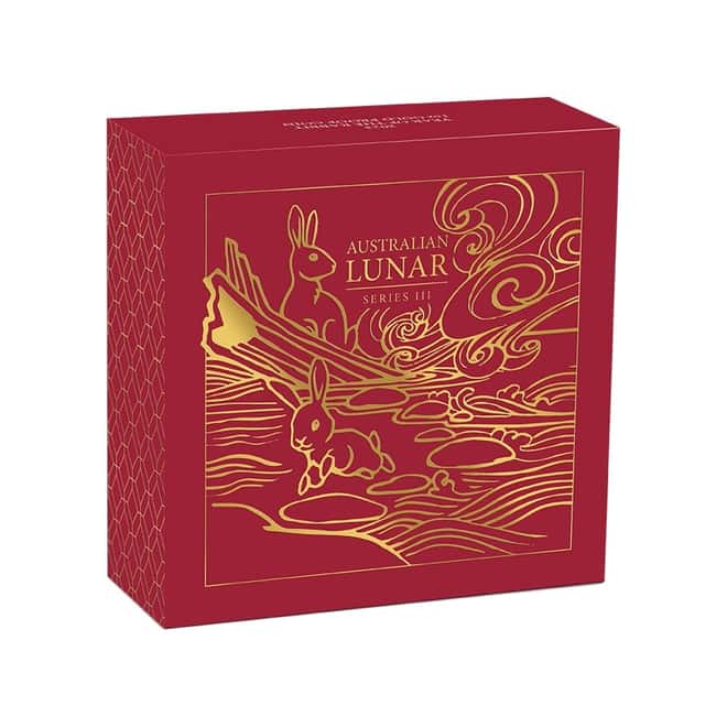 2023 1 oz Proof Gold Lunar Year of The Rabbit Australian Perth Mint (w/Box & COA)