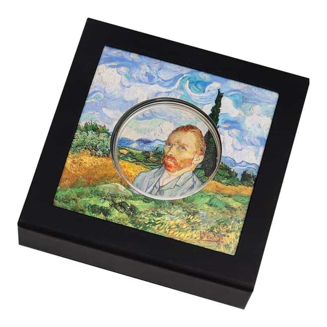 2022 Cook Islands 2 oz Proof Silver Masters of Art - Vincent van Gogh Coin .999 Fine (w/Box & COA)