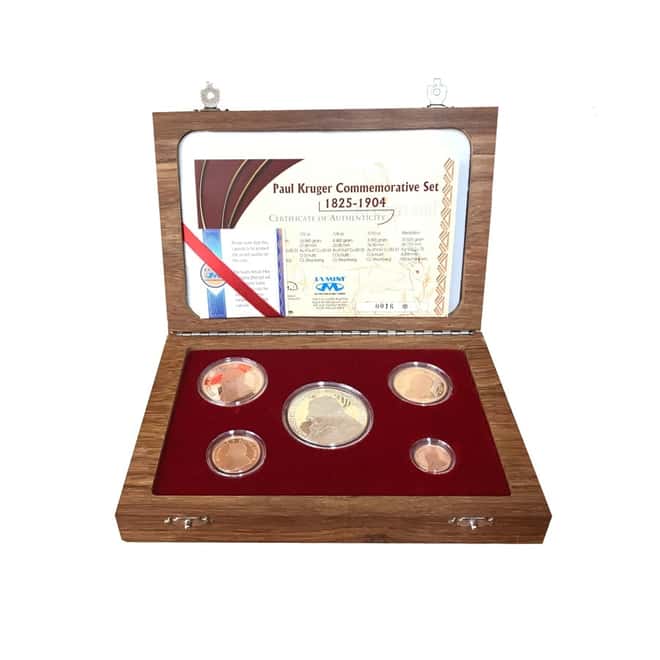 2004 South African Krugerrand Paul Kruger Commem 5-Coin Proof Set (w/Box & COA)