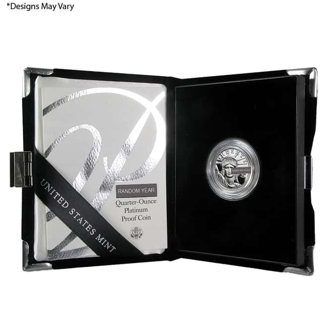 1/4 oz Proof Platinum American Eagle (Random Year, w/Box & COA)