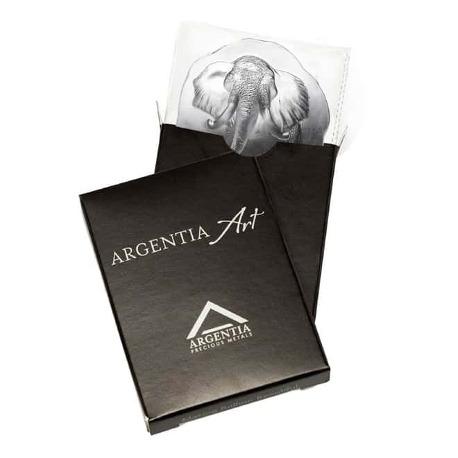 10 oz Argentia Elephant High Relief Silver Round .9999 Fine