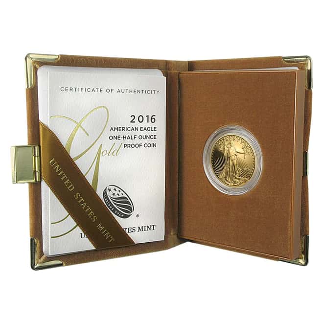 2016-W 1/2 oz Proof Gold American Eagle (w/Box & COA)