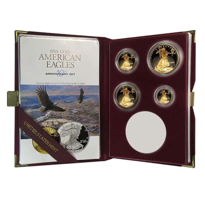 1995 W Proof Gold / Silver American Eagle NGC PF 69 UC 5-Coin Set (w/Box & COA)
