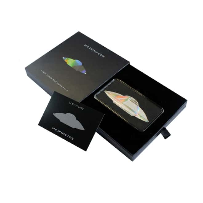 2020 1 oz Silver Hologram UFO Alien Solomon Islands $2 Coin .9999 Fine (w/Box & COA)