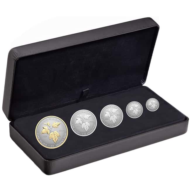 2024 Canada 1.9 oz Silver Autumn Beauty 5-Coin Set
