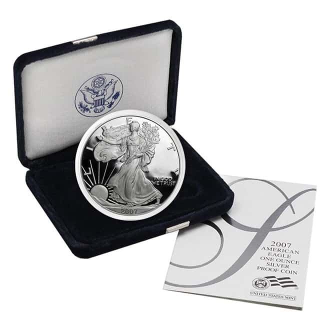 2007-W 1 oz Proof Silver American Eagle (w/Box & COA)