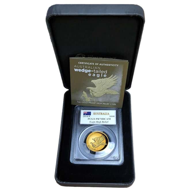 2014 1 oz Proof Gold Australian Wedge-Tailed Eagle Perth Mint PCGS PF 70 DCAM (John M. Mercanti)